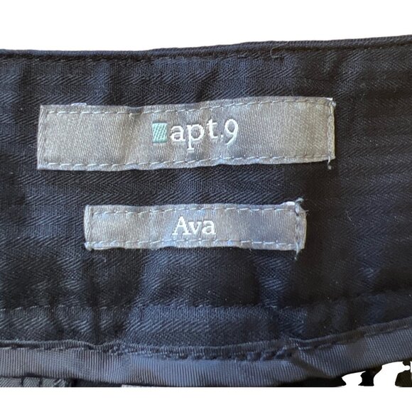 Apt. 9 Ava Black Cropped Dress Pants Womens Size 6 Comfortable Stretch Fabric Ba - Picture 4 of 6